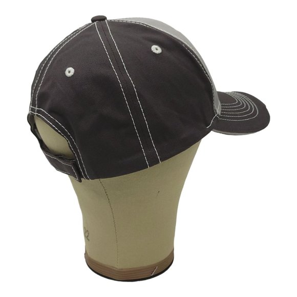 Extru Tech Strapback Cap Embroidered Patch Logo Trucker Baseball Hat Gray - Picture 10 of 12